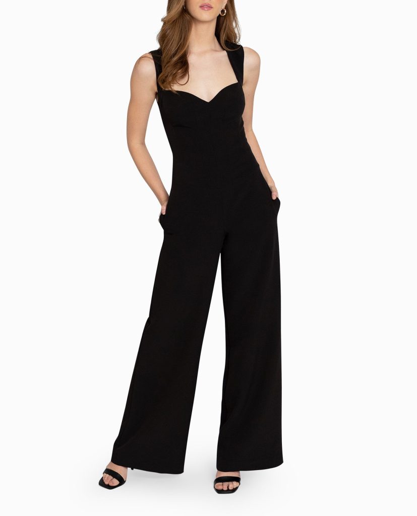 black jumpsuit for a wedding