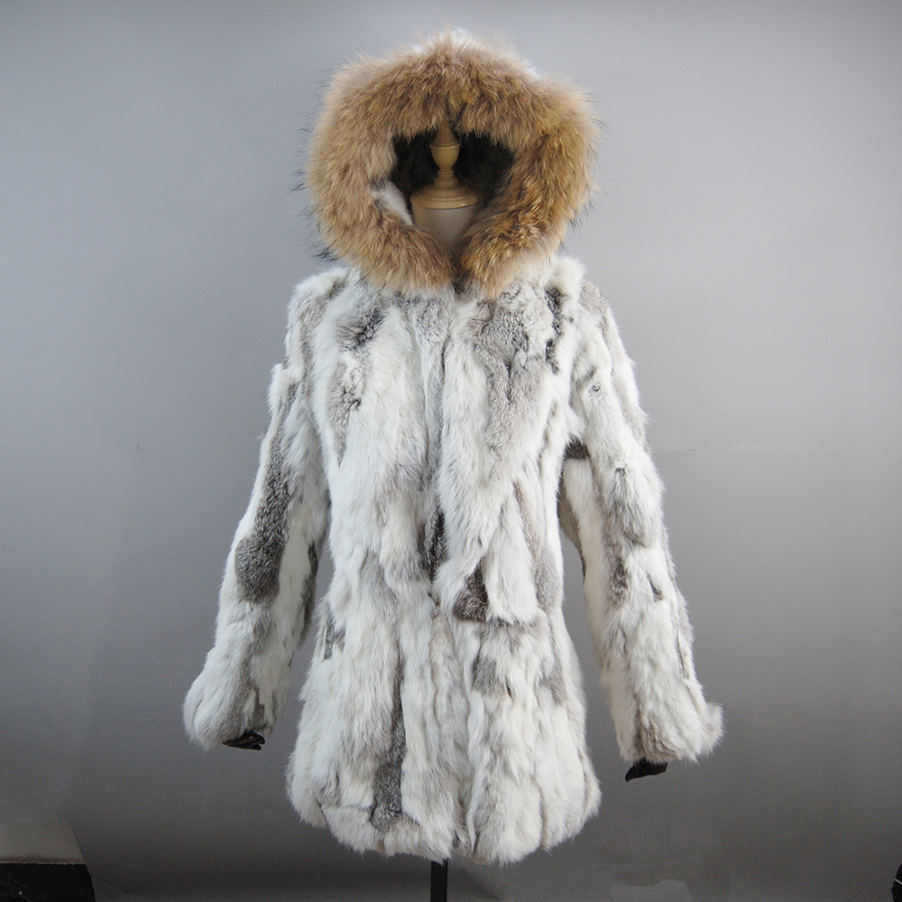 Rabbit fur coat