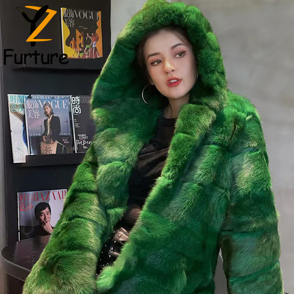 Rabbit fur coat