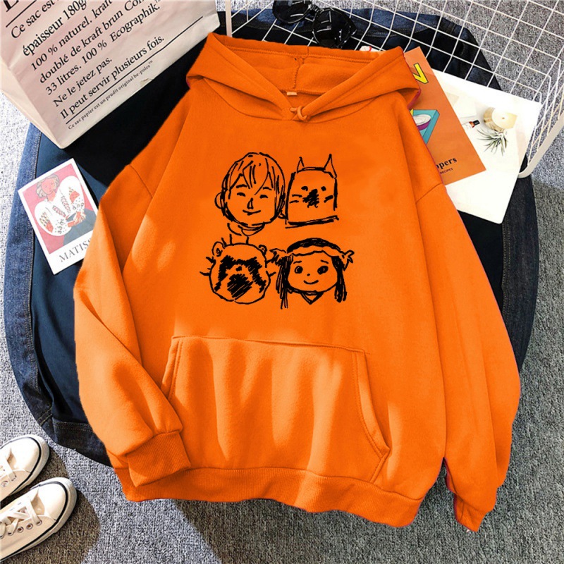 Orange graphic hoodie