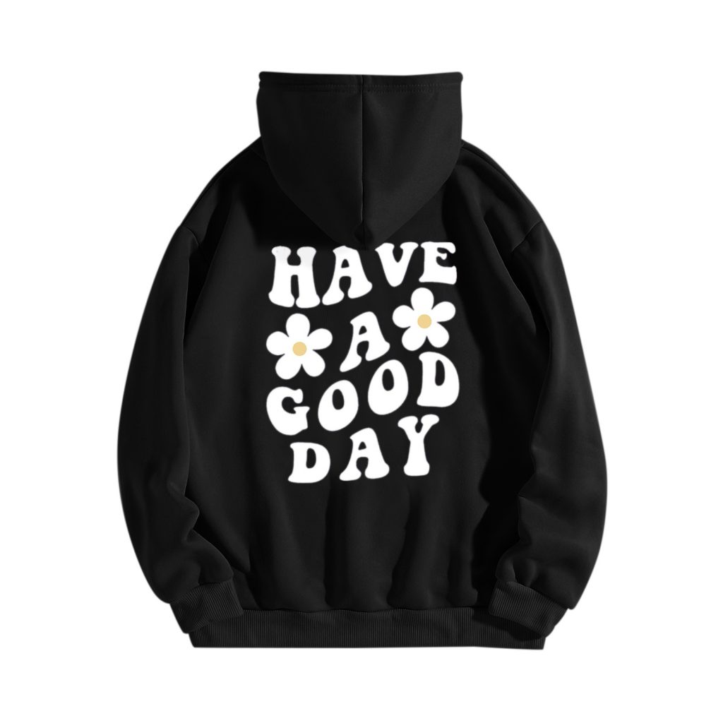 Black hoodie with design