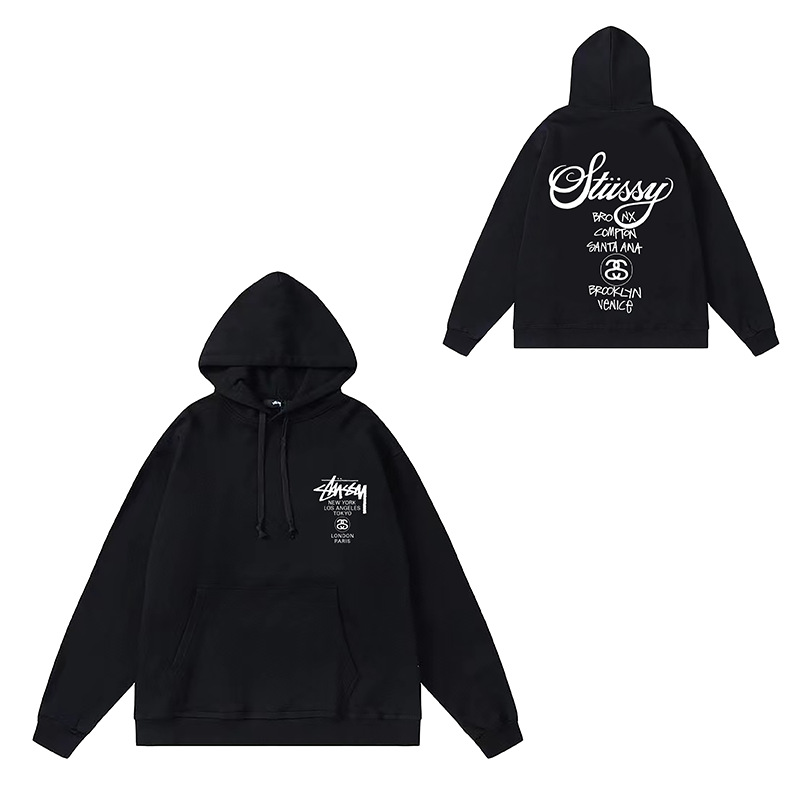 black stussy hoodie