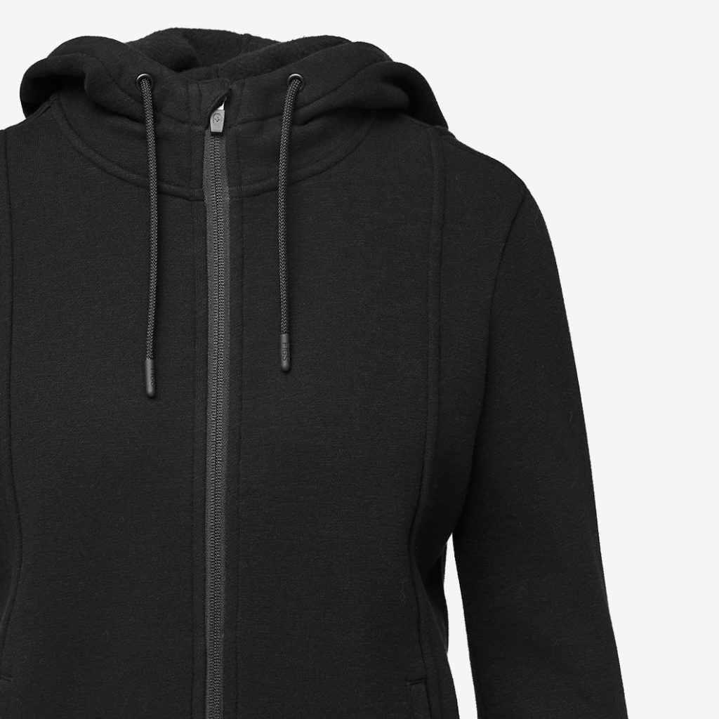 Black zip up hoodie womens