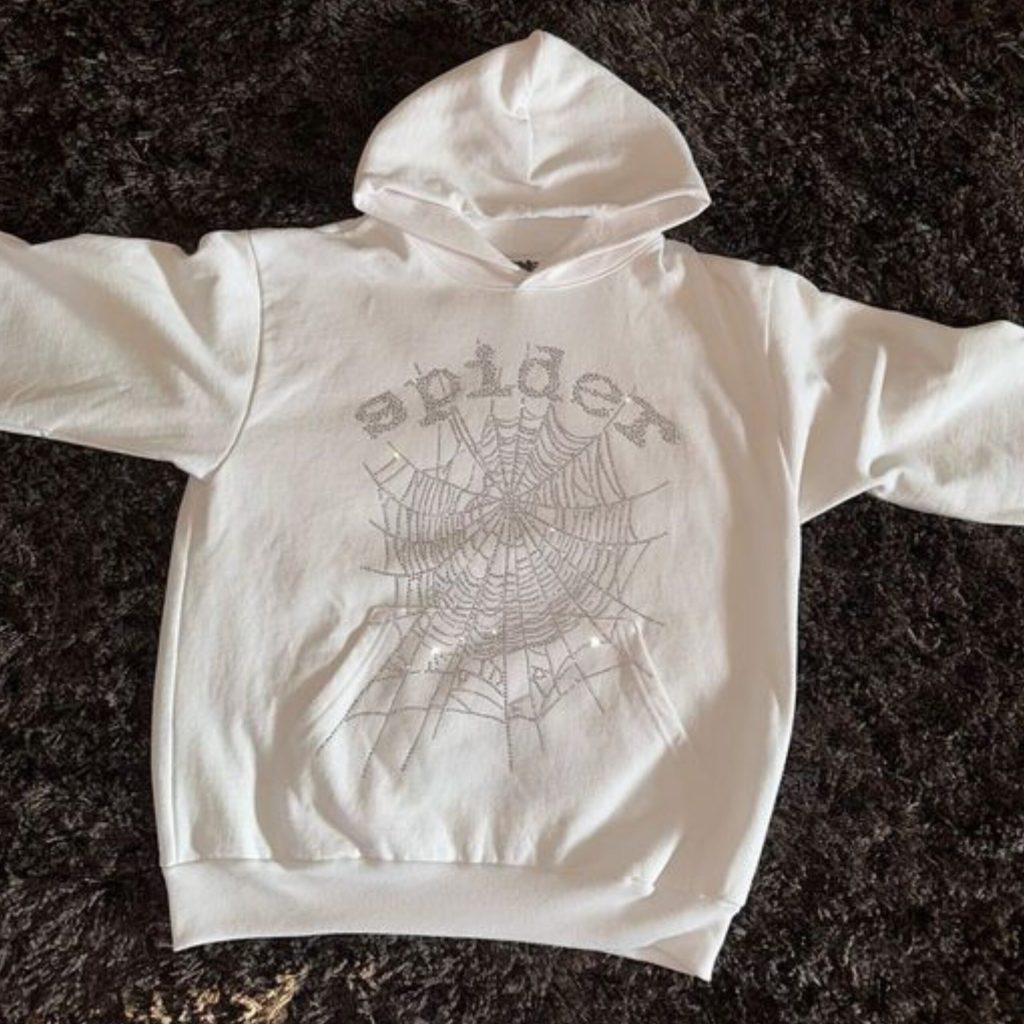 White sp5der hoodie