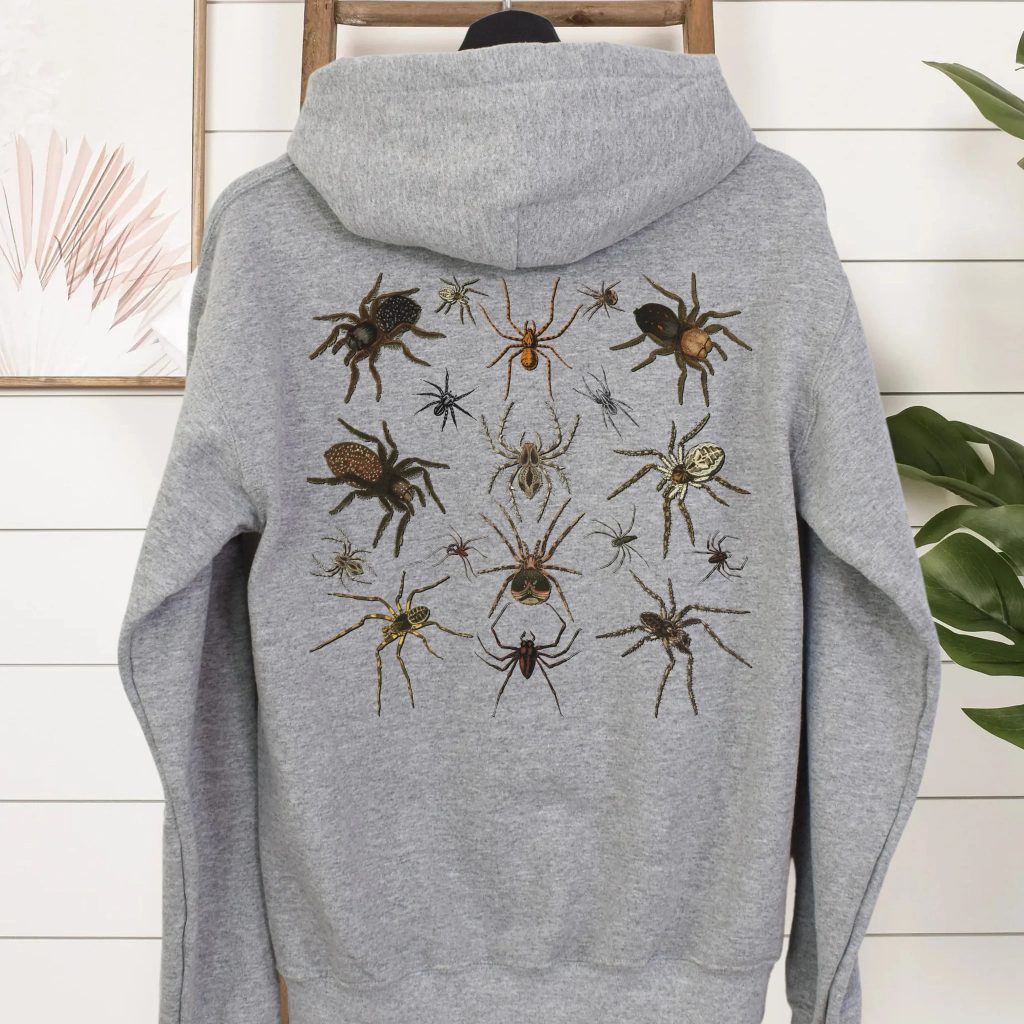 Spider hoodie grey