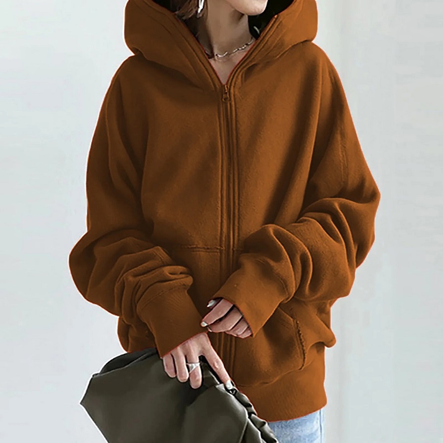 brown sweatshirt