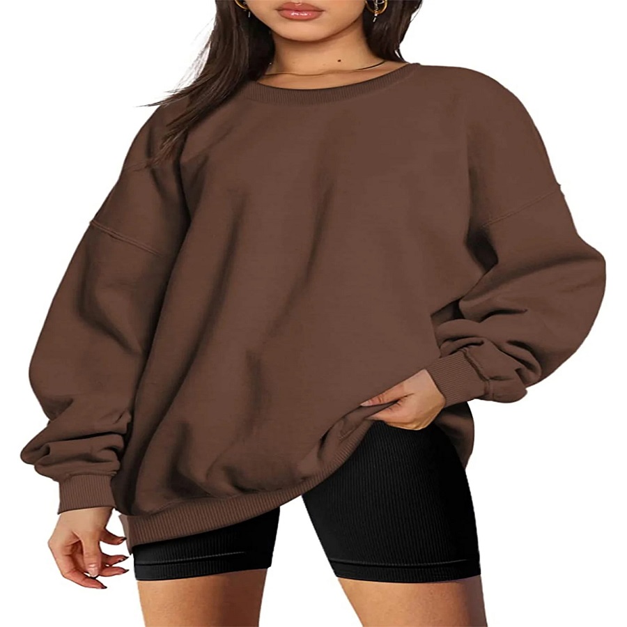 brown sweatshirt