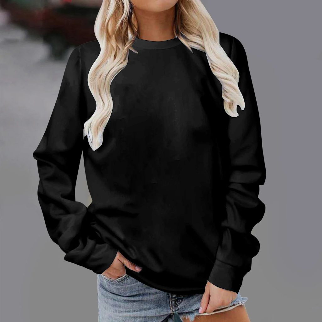 black sweatshirt