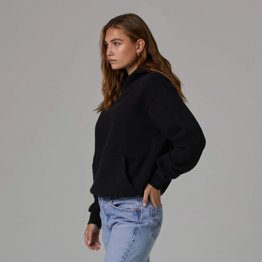 black sweatshirt