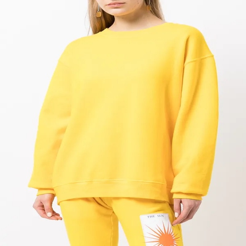 yellow sweatshirt