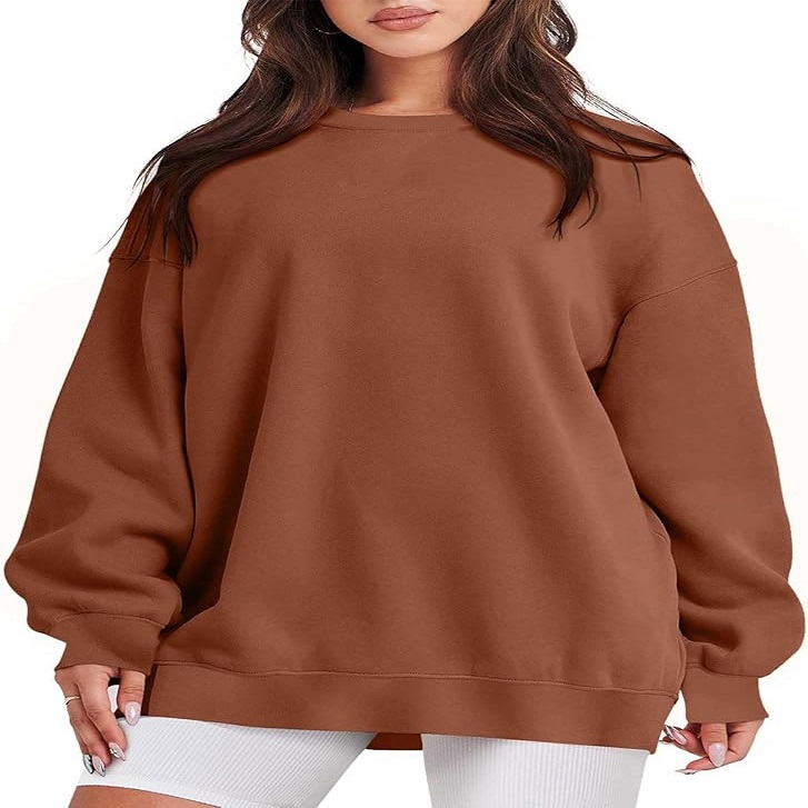 brown sweatshirt