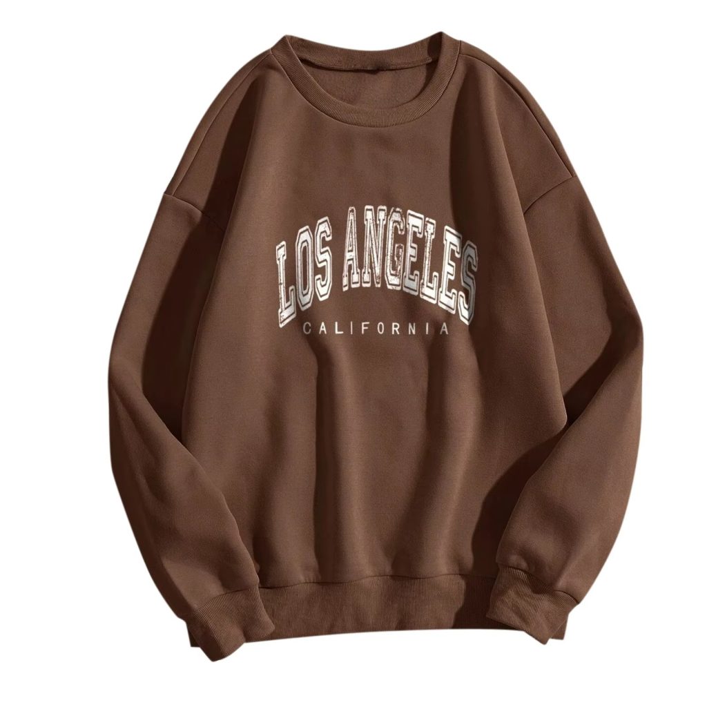 brown sweatshirt