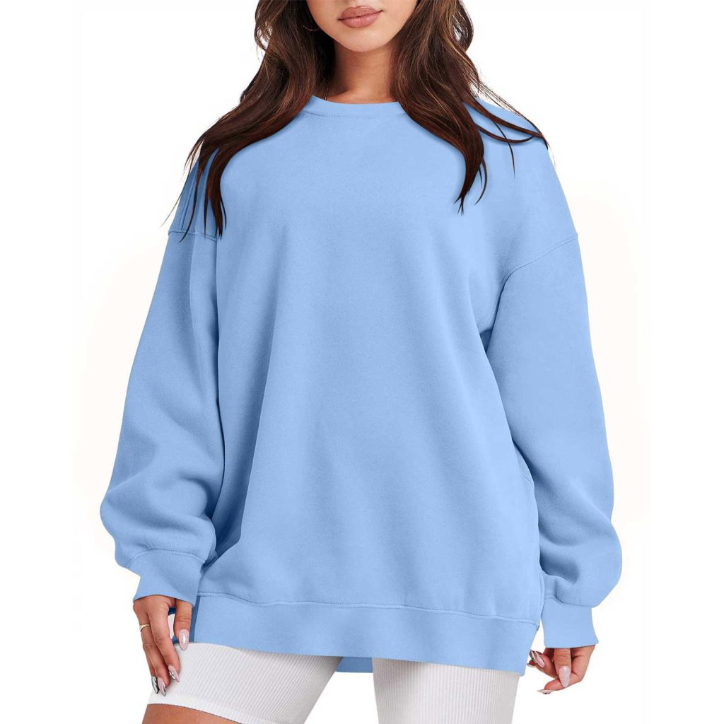 blue sweatshirt