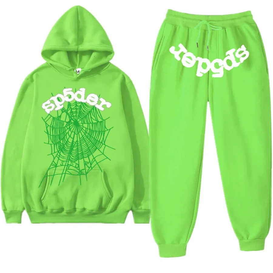 spider hoodie green