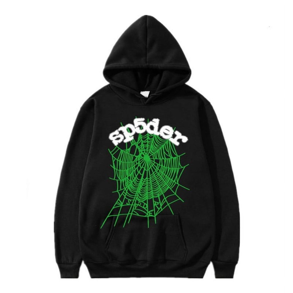 spider hoodie green