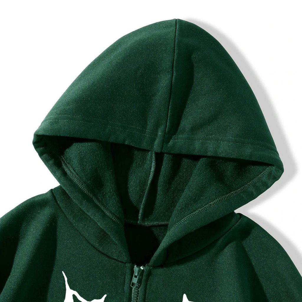 spider hoodie green