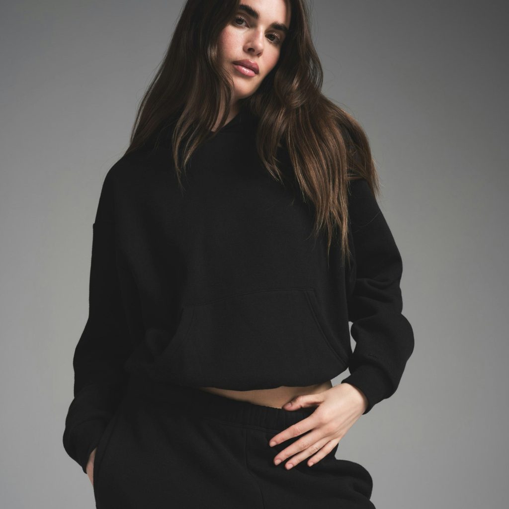 black sweatshirt